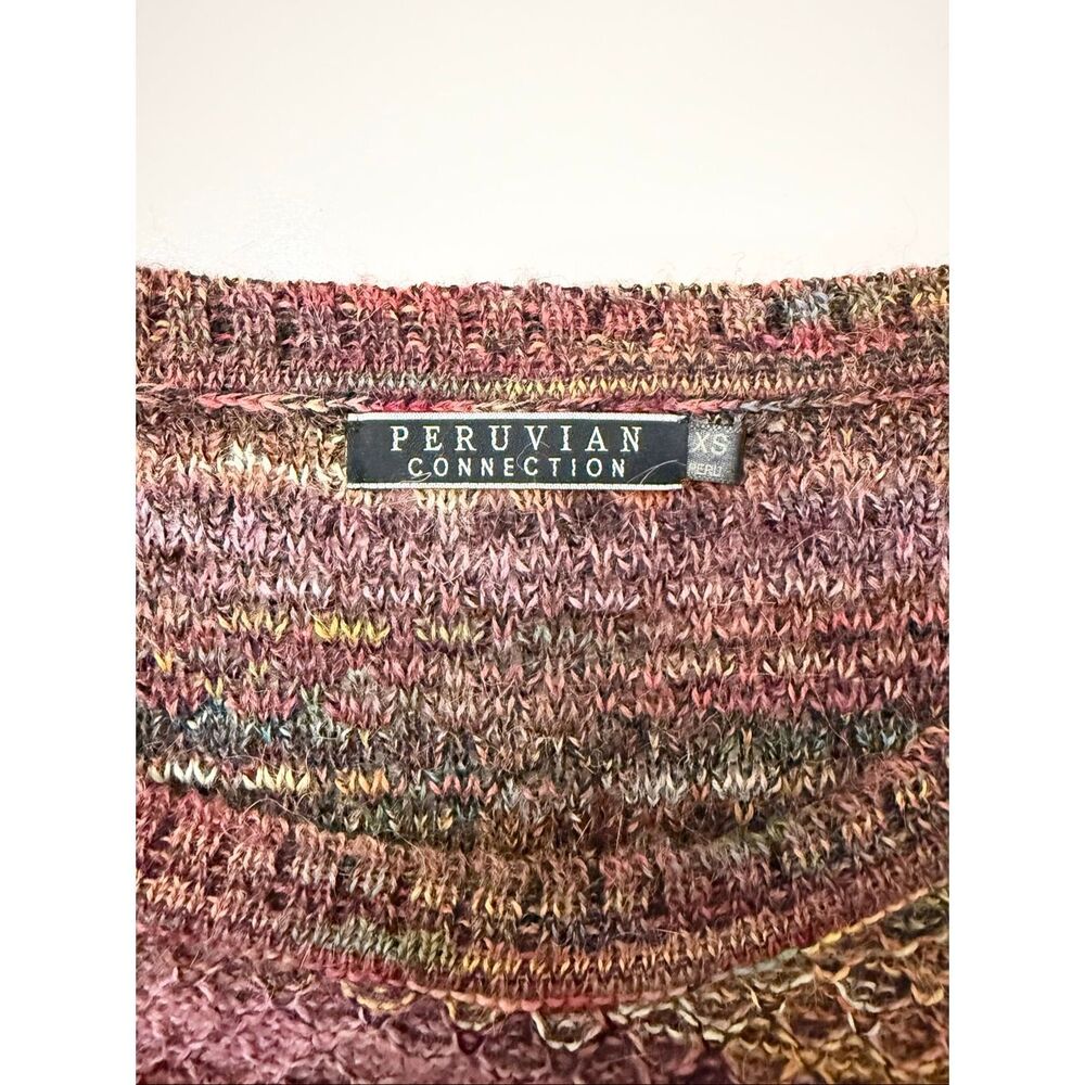 Peruvian Connection Pullover Multicolor Variegate… - image 4